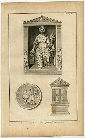 Antique Print-PORTABLE ALTAR-TEMPLE-ELEPHANT-ANCIENT-CORNUCOPIA-Bernaerts-1723