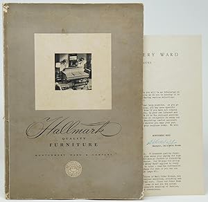 Hallmark Quality Furniture with two letterhead envelopes, blank order form, and signed typed lett...