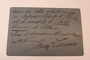 LAS Très belle lettre à Henri Houssaye autographe avec enveloppe
