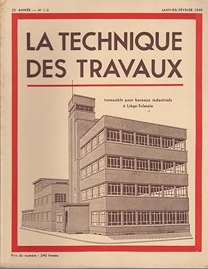 La Technique des Travaux Revue mensuelle des Procédés de Construction Moderne N°1-2 Janvier-Févri...