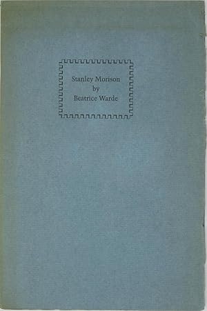 Stanley Morison (A Paul A. Bennett Memorial Lecture)