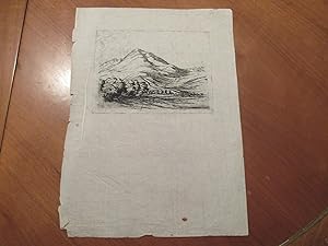 Engraving Of A Mountainous Landscape By Jack Okey