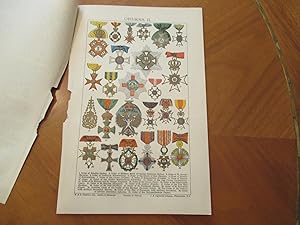 Orders Ii (Original Chromolithograph From Chambers Encyclopedia)