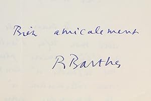 Lettre autographe signée de Roland Barthes à René Wintzen
