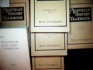 Austrian history yearbook Volume 2 1966 / Volume 3 1967 Part 1-3 / Volume 4/5 1968-69 / Volume 6/...