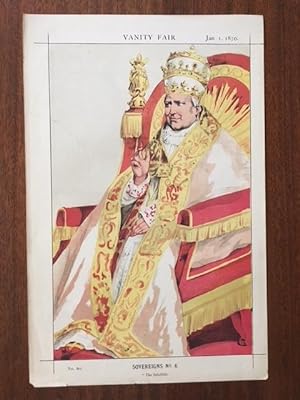 Pius IX: "The Infallible" Litho with Text Page