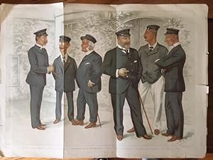 Royal Yacht Squadron Members: "At Cowes, The R.Y.S." Litho