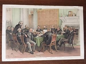 The Gladstone Cabinet Council: "The Cabinet Council, 1883" Litho with Text Page