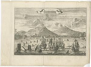 Antique Print of the City of Jepare (Java, Indonesia) by W. Schouten (1708)