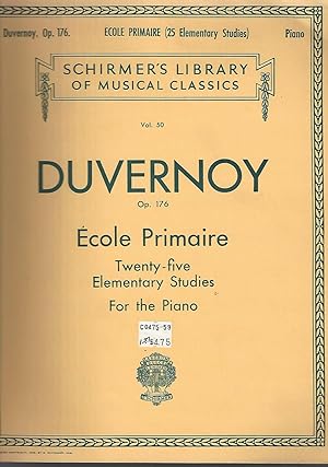 Duvernoy Vol 50 Ecole Primaire (25 Elementary Studies), Op. 176: Piano Solo