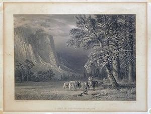 Print ) A Halt in the Yosemite Valley