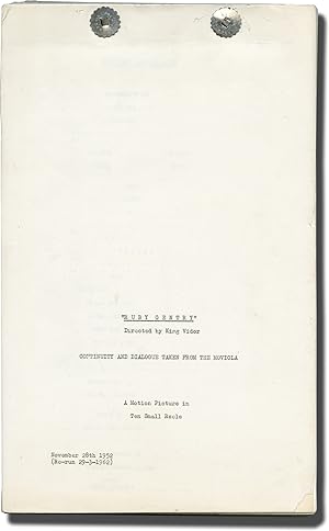 Ruby Gentry (Original post-production script for the 1962 re-release of the 1952 film)