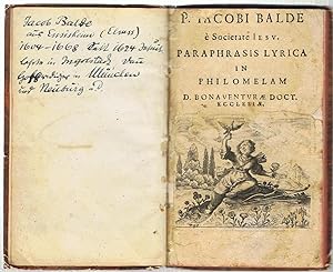 è Societate Iesv, Paraphrasis Lyrica In Philomelam D. Bonaventvrae Doct. Lateinisch. Selten, 1645