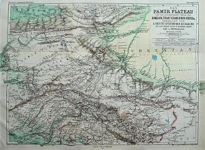 1877 Map of the Pamir Plateau and the Adjacent Parts of the Himalaya, Thian-Shan, Hindu Kush, etc...