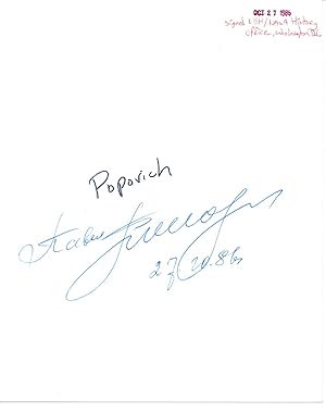 SIGNED PHOTOGRAPH OF RUSSIAN COSMONAUT PAVEL POPOVICH