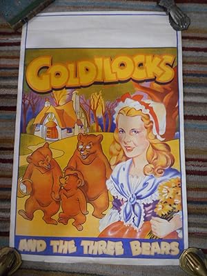 GOLDILOCKS and the THREE BEARS Pantomime Poster Delightful ORIGINAL Vintage Lithographic paper po...