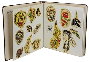 [Tattoo Flash Art] 1970s sample book with approximately 200 designs for tattoos