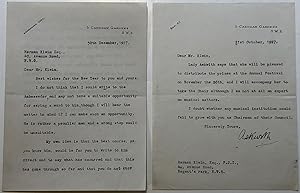 Two typed letters signed to a Royal family assistant