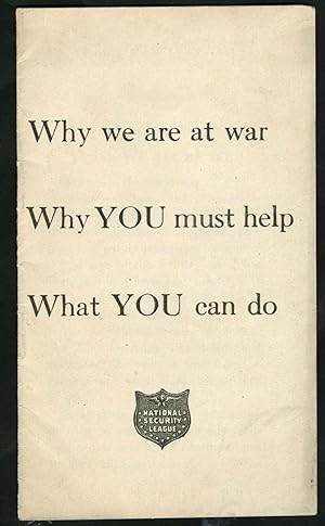 Why we are at war, Why YOU must help, What YOU can do. Pamphlet