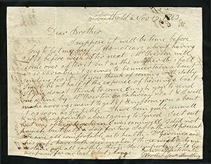 Jonathan Huntting Southold, Long Island to his brother. Manuscript letter