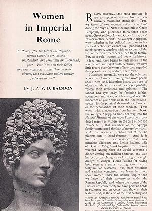 Women in Imperial Rome. An original article from History Today magazine, 1960.
