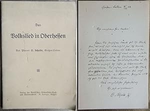Das Volkslied in Oberhessen. Von Pfarrer O. Schulte, Großen-Linden.