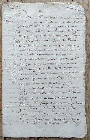 Contrat de Mariage - DROLLON Marion et Louise de GRIMOUVILLE - 1609