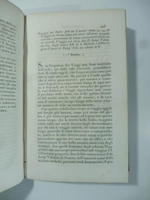 Voyage en Italie fait en l'anne 1820.Luigi Valenti. Parigi 1826. (Stralcio da: Nuovo giornale de'...