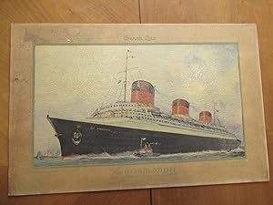 Original Print "French Line / The Normandie / The World's Largest Ship/ Gross Tonnage 79,280 / Le...
