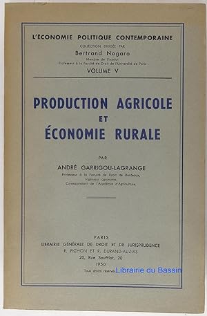 Production agricole et économie rurale