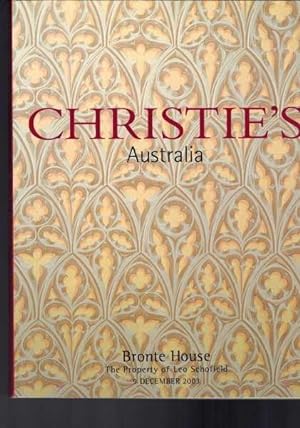 Christie's Australia Auction Catologue - Bronte House - Property of Leo Schofield