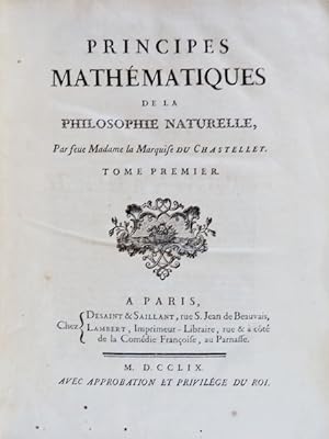 PRINCIPES Mathématiques de la Philosophie Naturelle
