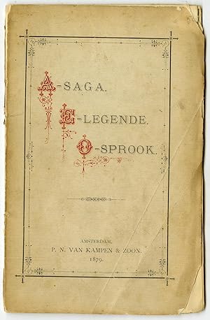 Antique Book-SAGA-LEGENDE-SPROOK-Bosscha-Lennep-Amorie van der Hoeven-1879