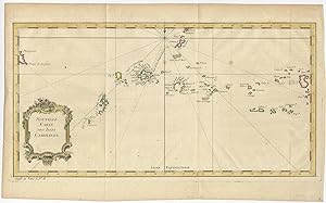Antique Map of the Caroline Islands by J.N. Bellin (1746)