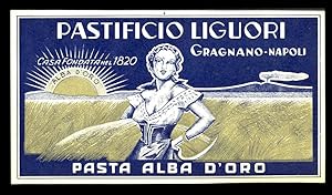 Vintage Pastificio Liguori Alba D'Oro Pasta Label