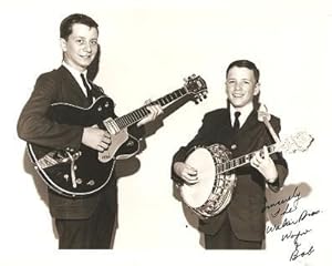 SIGNED, PROFESSIONAL PHOTOGRAPH OF THE WALKER BROTHERS, WAYNE & BOB:; American country entertainers