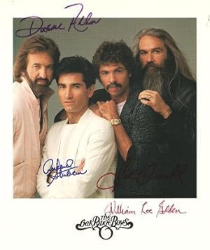 SIGNED, PROFESSIONAL PHOTOGRAPH OF THE OAK RIDGE BOYS:; Signed by all four in various colors of b...