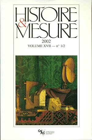 Histoire et Mesure volume XVII - no 1/ 2