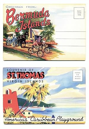 2 Vintage Folding Souvenir Mailers: 'Greetings From Bermuda Islands' & 'Souvenir Of St. Thomas, V...