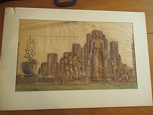 Original Sketch For Church Mural "For Such Is The Kingdom Of God"