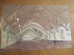 Original Sketch For " Proposed Decoration & Remodeling. St. Philip Neri Church- Bronx, New York"