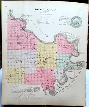 [Map] Doniphan County, Kansas [backed with] Eudora of Douglas Co. And Maynard and White Cloud of ...