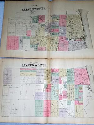 [Map] North Part of Leavenworth, Kansas [with] South Part of Leavenworth, Kansas