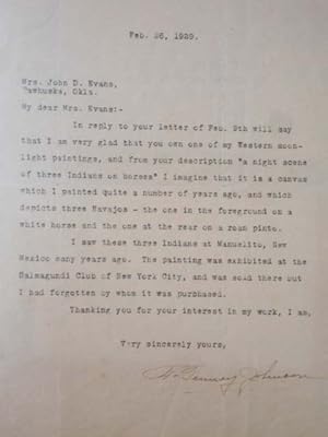 Typed Letter Signed, 1TLS, Dated Feb. 26, 1929