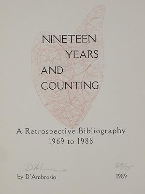 Nineteen Years and Counting, a Retrospective Bibliography 1969 to 1998