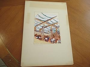 Original German Modernist Architectural Sketch "The Eating Place"