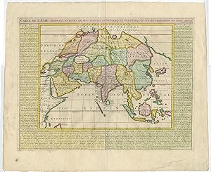 Antique Map of Asia by H. Chatelain (1719)