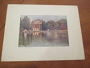 Roma: Lago Di Villa Borghese (Lithograph After A Painting By Federico Schianchi)