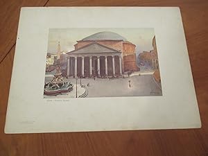 Pantheon Agrippa (Lithograph After A Painting By Federico Schianchi)
