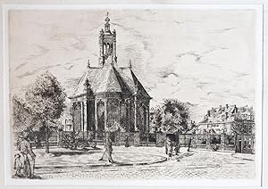 [Modern print, etching] "Nieuwe kerk aan de Spui" (The Hague), published 19th century.